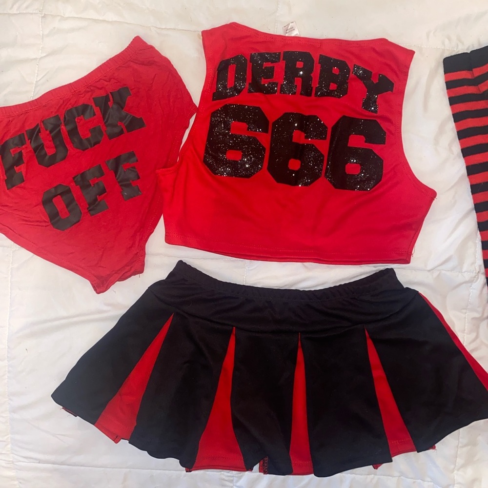 ❤️Dolls Kill 🖤Cheerleader and/or derby girl 📣 Halloween costume - Picture 2 of 8
